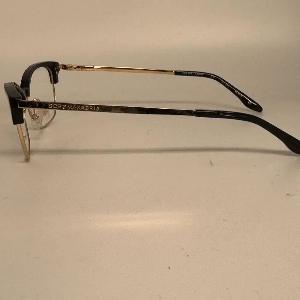 BCBG MAXAZRIA Peyton Women's Black Gold Eyeglasses Frames 53-16 140 H16765‎